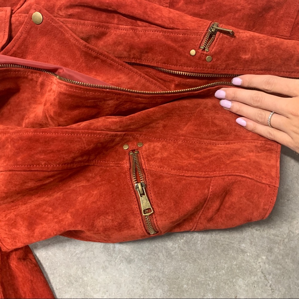 NWT Urban Outfitters suede moto biker jacket - Picture 3 of 5